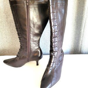 Silhouettes Wide Calf Leather Boots Size 9W